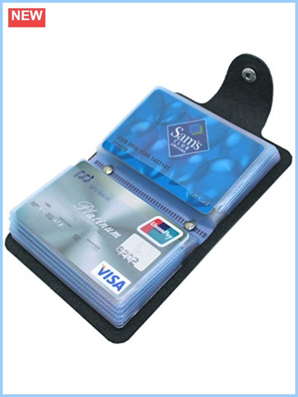 Soft PU Leather Credit Card Holder 24 Slot Slim Wallet